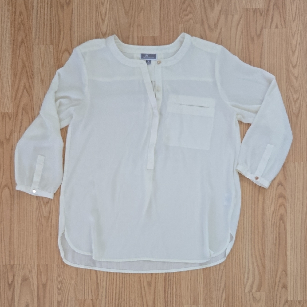 JM Collections Women's Cream Blouse